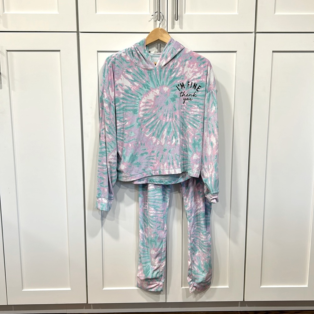 Justice 2-pc Sleep Set- velour sweats